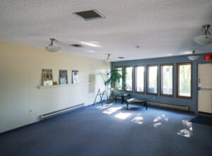 View of an open and spacious meeting room at St. Charles Retreat Centre.